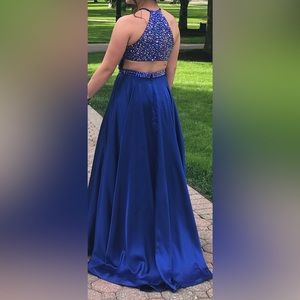 Sherri Hill Blue Prom Dress